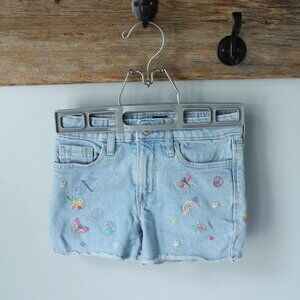Gap Size 6 Gild Denim Shorts Embroidered